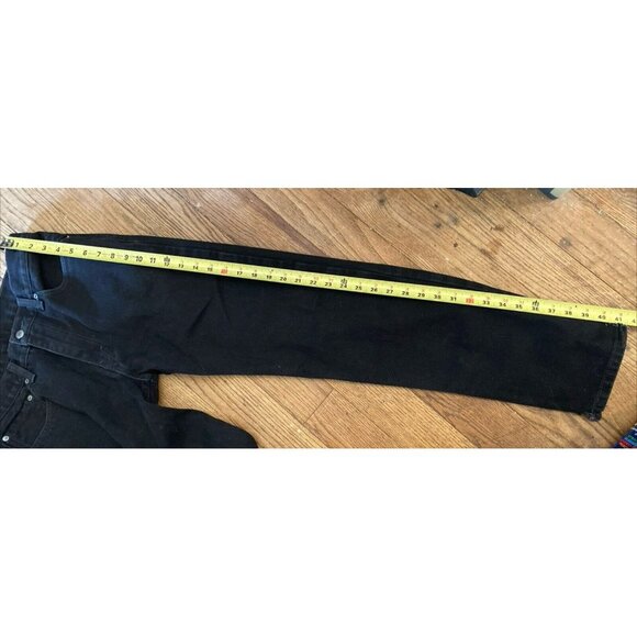 Levis 505 Jeans Men 33x32 (32x39*) Black Denim Straight Leg Cotton Zip READ - Picture 12 of 16